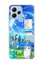 Poco M6 Pro 5g Compatible Jellyfish and Cat Printed Transparent Phone Case