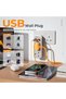 محول شاحن USB C SA، مقبس تمديد مزدوج مع محطة شحن متعددة USB، شحن سريع - 3