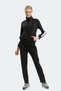 Rifle Black Zipper Pocket High Collar Women's Tracksuit Set
