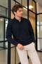 Men's Long Sleeve Polo Collar Single Pocket Buttoned Sweatshirt