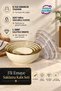 Enamel Storage Container Set Cream Gold Detail 5-Piece 12 cm 14 cm 16 cm 18 cm 20 cm Vacuum Lid - 3