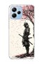 Poco M6 Pro 5g Compatible Samurai Cherry Wood Printed Transparent Phone Case