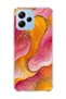 Poco M6 Pro 5g Compatible Gold Glitter Wave Printed Transparent Phone Case