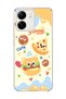 Redmi 13C Compatible Cute Hamburger Pizza Printed Transparent Phone Case