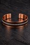 Men's Thick Model Copper Bracelet Brown Top Steel Twist Chain Double Magnet Model Pure Copper Bracelet - 2
