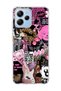 Redmi 12 Compatible Pink Leopard Fashion Printed Transparent Phone Case