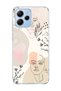 Poco M6 Pro 5g Compatible Stripe Leaf Printed Transparent Phone Case