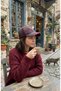 Winter Women's Hat with Visor, Cashmere Fabric
