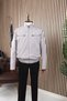 Slimfit Elastic Waist Gray Summer Thin Coat