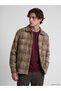 Ozmarka New Season Brown Relax Fit Plaid Men's Shirt Jacket