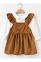 Velvet Ruffle Gilet Muslin Blouse 2-Piece Baby Girl Set - 4