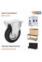 Tools 200 mm Industrial Fixed Caster Rubber Wheel - 6
