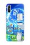 Redmi 9A Compatible Transparent Phone Case with Jellyfish and Cat Prints