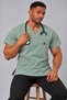 (E-Flex) Lemon Mold Green Lycra Men's Single Top Non-Ironing Nurse and Doctor Uniform Scrubs Hospital Uniform