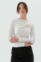 Sandy blouse with buckled collar - white - 2