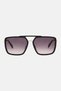 Men SJC040 0Z42 Square Sunglasses, Black