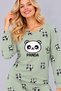 Women's Patterned Crew Neck Long Sleeve Printed Relaxed Cut Pajama Set - 5
