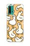Redmi 9t Compatible Cute Duck Orange Printed Transparent Phone Case