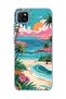 Redmi 9C Compatible Tropical Beach Palm Printed Transparent Phone Case