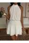 Rochie mini, crem - 5