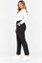 Plus Size Front-Washed Steel Interlock Women's Trousers Black - 5