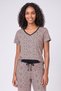 Women 2 Pieces Animal Print Pajama Top And Bottom Set, Multicolor - 2