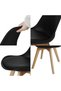 كراسي طعام ذات أرجل خشبية من طراز Mid Century Modern DSW، باللون الأسود - 5