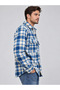 Winter Textured Plaid Pattern Fleece Shirt - 2