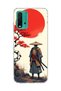 Redmi 9t Compatible Samurai Red Sun Maple Printed Transparent Phone Case