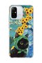 Redmi 12C Compatible Starry Night Black Cat Printed Transparent Phone Case