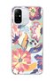 Redmi 12C Compatible Abstract Pastel Flower Printed Transparent Phone Case