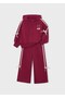 Girl's Burgundy Bowknot Tracksuit Set - 3