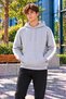 Men's Striped Detail Hooded Sweatshirt with Kangaroo Pocket - 2