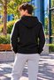 Men's Striped Detail Hooded Sweatshirt with Kangaroo Pocket - 3