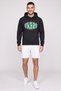 Men Sportswear Fit Long Sleeve Outdoor Hoodie, Black - 2
