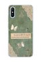 Redmi 9A Compatible Green Butterfly Verse Printed Transparent Phone Case