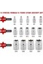 14pcs Female E-TORX Star Socket Set, E4-E24 Torque Socket Set, 1/4", "3/8", "1/2" Dr. - 2
