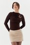 Sandy Blouse with Collar Buckle Brown - 2
