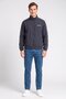 Jeans Men Brand Logo Windbreaker Jacket, Dark Grey - 2