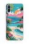 Redmi 9A Compatible Tropical Beach Palm Printed Transparent Phone Case