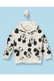 Infant Boys Navy And Cream Mickey Mouse Printed Hooded Sweatshirts 2 Piece Set - 3