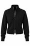 Black Cotton Double Zipper Cardigan - 2Y0657