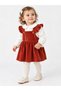 Velvet Ruffle Gilet Muslin Blouse 2-Piece Baby Girl Set - 2