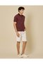 Men Burgundy Botanical Polo Shirt - 5