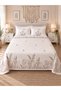 Botanical Embroidered 100% Cotton Double Pique Duvet Cover Set - 2