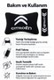Citroen Embroidered Black Fleece Car Neck Pillow and Seat Belt Pad Cover Set of 4 Auto Comfort Set - 8