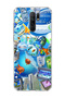 Redmi 9 Compatible Blue Bubble Fish Printed Transparent Phone Case