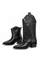 Women's Black Boots and Boots Set - Take Off Cowboy Boots