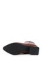 Women's burgundy zippered thick heeled boots - 7