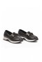 Buckle Detailed Thick Sole Stylish Comfortable Black-White Women's Casual Shoes Loafer 067 26K - 2
